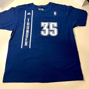 Adidas Oklahoma City Thunder NBA Tee Jersey, #35 Durant, Sz XL